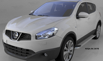Пороги алюминиевые (Opal) для Nissan Qashqai