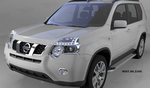 Пороги алюминиевые (Opal) для Nissan X-Trail