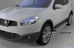 Пороги алюминиевые (Opal) для Nissan Qashqai