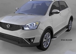 Пороги алюминиевые (Opal) для Ssang Yong Actyon