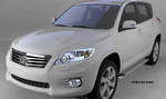 Пороги алюминиевые (Opal) для Toyota RAV4