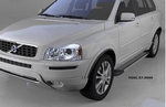 Пороги алюминиевые (Opal) для Volvo XC90
