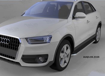 Пороги алюминиевые (Ring) для Audi Q3 (2011-н.в.) - ОбвесКарРу VIN: AUQ3.55.3325. 