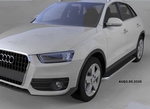 Пороги алюминиевые (Ring) для Audi Q3 (2011-н.в.)