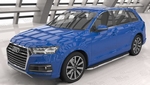Пороги алюминиевые (Ring) для Audi Q7 (2015-н.в.)