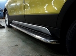 Пороги алюминиевые (Ring) для Ford Explorer