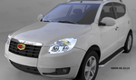 Пороги алюминиевые (Ring) для Geely Emgrand X7