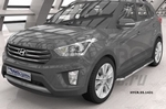 Пороги алюминиевые (Ring) для Hyundai Creta