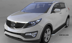 Пороги алюминиевые (Ring) для Kia Sportage