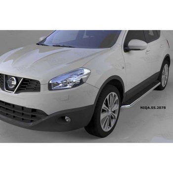 Пороги алюминиевые (Ring) для Nissan Qashqai - ОбвесКарРу VIN: NIQA.55.2078. 