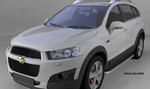 Пороги алюминиевые (Ring) для Chevrolet Captiva (2006-2011)