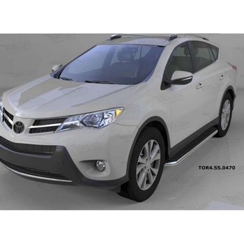 Пороги алюминиевые (Ring) для Toyota RAV4 - ОбвесКарРу VIN: TOR4.55.0470. 