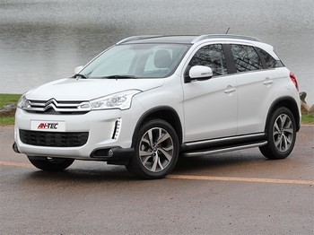 Пороги алюминиевые с нержавеющим кантом для Citroen C4 Aircross - ОбвесКарРу VIN: A173ALP. 