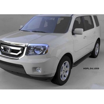 Пороги алюминиевые (Sapphire Black) для Honda Pilot - ОбвесКарРу VIN: HOPL.54.1059. 