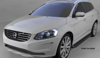 Пороги алюминиевые (Sapphire Black) для Volvo XC60 - ОбвесКарРу VIN: VOXC.54.9050. 