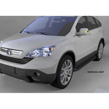 Пороги алюминиевые (Sapphire Black) для Honda CR-V (2009-2012) - ОбвесКарРу VIN: HOCR.54.1047. 