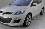 Пороги алюминиевые (Sapphire Silver) для Mazda CX7