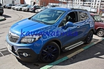 Пороги алюминиевые (Sapphire Silver) для Opel Mokka