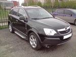 Пороги алюминиевые (Sapphire Silver) для Opel Antara