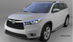 Пороги алюминиевые (Sapphire Silver) для Toyota Highlander