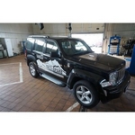 Пороги алюминиевые (Sapphire Silver) для Jeep Cherokee (KK)
