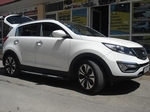 Пороги алюминиевые (Sapphire Silver) для Kia Sportage