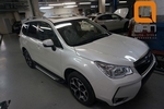Пороги алюминиевые (Sapphire Silver) для Subaru Forester