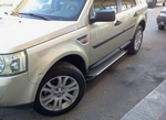 Пороги алюминиевые (Sapphire Silver) для Land Rover Freelander 2
