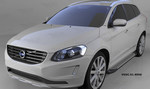 Пороги алюминиевые (Sapphire Silver) для Volvo XC60