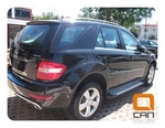Пороги алюминиевые (Sapphire Silver) для Mercedes ML W164