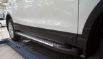 Пороги алюминиевые (Sapphire Silver) для Lifan X60