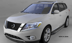 Пороги алюминиевые (Sapphire Silver) для Nissan Pathfinder