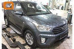 Пороги алюминиевые (Sapphire Silver) для Hyundai Creta