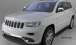Пороги алюминиевые (Corund Black) для Jeep Grand Cherokee (кроме SRT)
