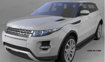 Пороги алюминиевые (Corund Black) для Land Rover Range Rover Evoque - ОбвесКарРу VIN: LRRE.69.1485. 