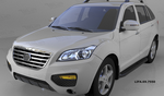 Пороги алюминиевые (Corund Black) для Lifan X60