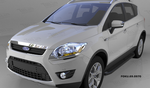 Пороги алюминиевые (Corund Black) для Ford Kuga (2008-2012)