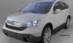 Пороги алюминиевые (Corund Black) для Honda CR-V (2009-2012)