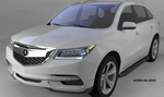 Пороги алюминиевые (Corund Black) для Acura MDX (2013-н.в.)