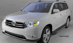 Пороги алюминиевые (Corund Silver) для Toyota Highlander