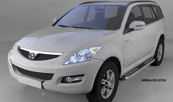 Пороги алюминиевые (Zirkon) для Great Wall Hover H3 (2010-2014) - ОбвесКарРу VIN: GRWA.59.9730. 