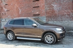 Пороги AllEst - труба 60,3 мм с площадкой из алюминия для Volkswagen Touareg