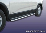 Пороги d42 с листом SLITKOFF для Kia Sorento