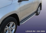 Пороги d57 с листом SLITKOFF для Lexus RX350