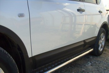 Пороги d57 с листом SLITKOFF для Nissan Qashqai +2 - ОбвесКарРу VIN: NIQ211-008. 