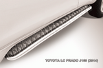 Пороги d57 с листом SLITKOFF для Toyota Land Cruiser Prado 150