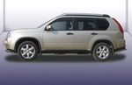 Пороги d76 с проступями SLITKOFF для Nissan X-Trail