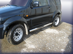 Пороги d76 с проступями SLITKOFF для Suzuki Jimny
