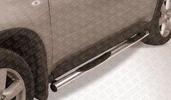 Пороги d76 с проступями SLITKOFF для Nissan X-Trail - ОбвесКарРу VIN: NXT15-006. 