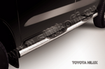 Пороги d76 с проступями SLITKOFF для Toyota Hilux